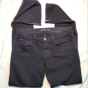 𝅺j Brand The Deal Black Skinny Ankle Zip Down Flare Jeans